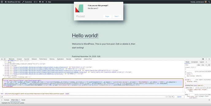 Aimtell_WordPress_Tracking_Code