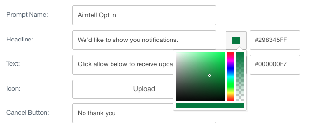 Aimtell Custom Opt In Prompt 